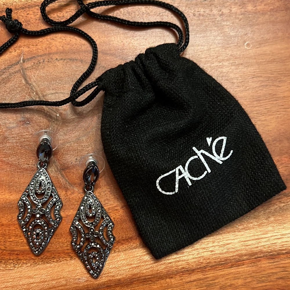Cache Pewter Dangle Earrings - image 1